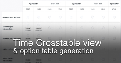 Time Crosstable View & Option Table Generation