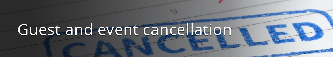 Cancelación de invitados y eventos