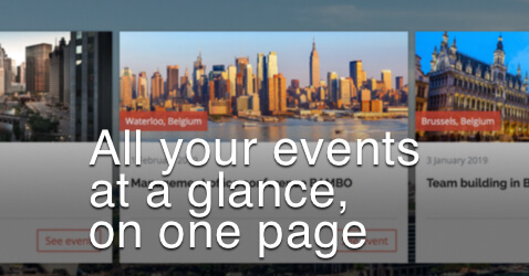 All your events at a glance, on one page