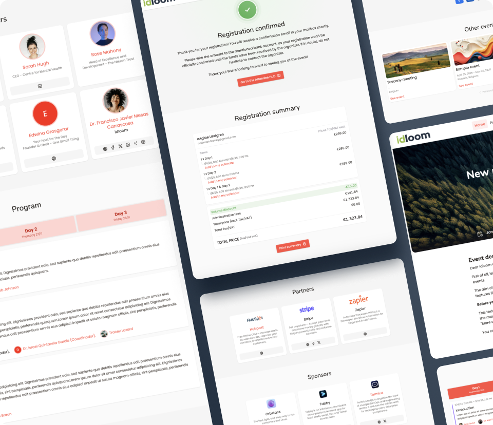 Event website compliant with the European Accessibility Act