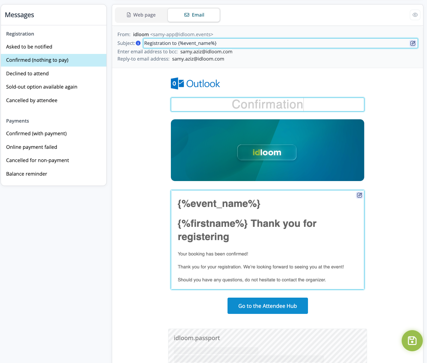 Centralized place for all messages - idloom