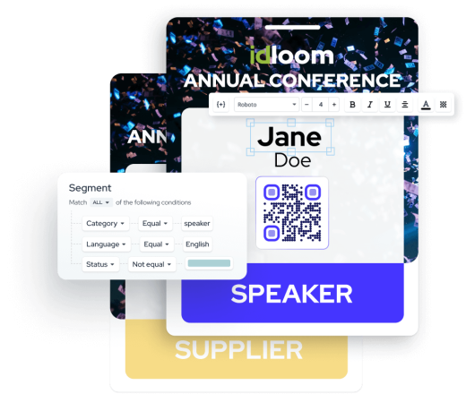 Create custom event badges with ease – idloom event management software